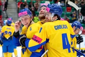 Сборная Украины по хоккею одержала вторую подряд разгромную победу на чемпионате мира